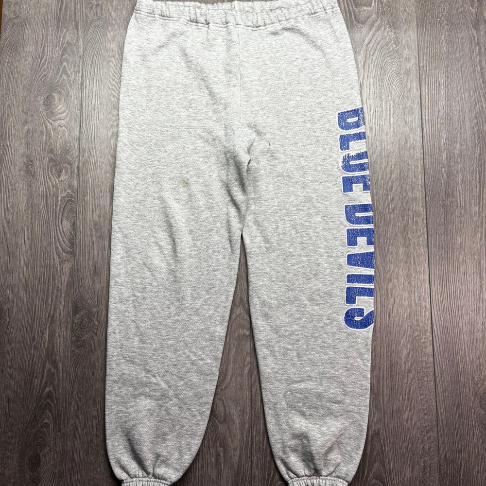 Vintage Duke Blue Devils Sweatpants Mens Large Gray Graphic Joggers Made in USA
